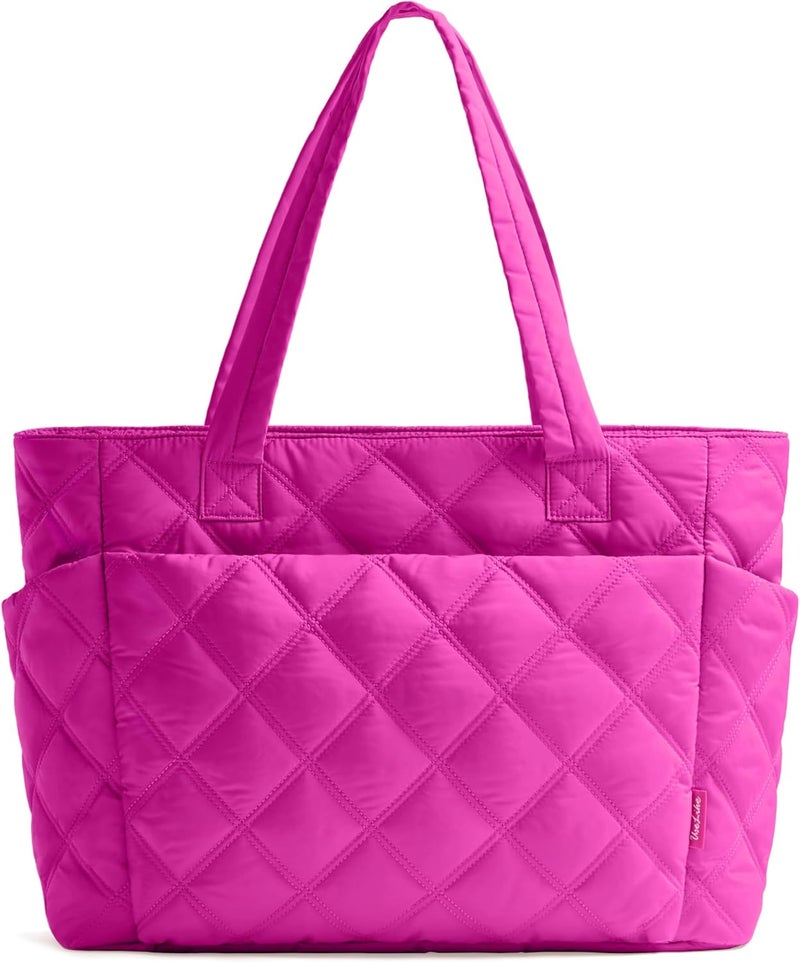 Uselike Tote Bag for Women, Lightweight Puffer Tote Work Bags with Compartments for Travel, Quilted Shoulder Bag with Zipper - Image 1